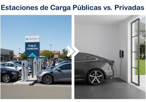 estaciones de carga públicas vs. privadas
