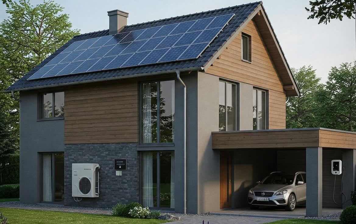 guia para comprar un coche electrico - garaje, placas solares, cargador vehiculo